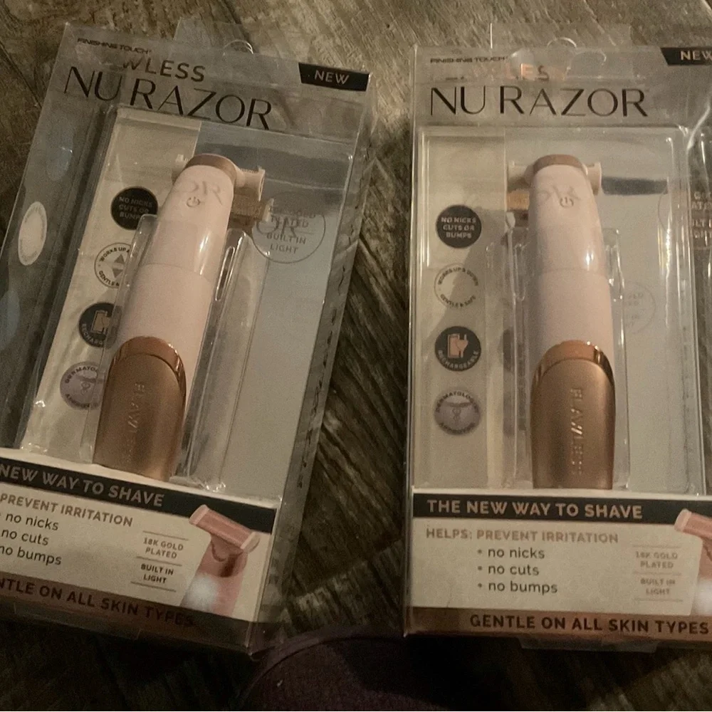 Flawless Hair Remover in White and Gold. Smooth Bump Free Shave. Cordless